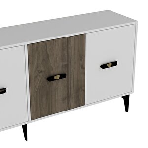 Cherryct 180 Cm Konsol(kx180) Beyaz-Ceviz