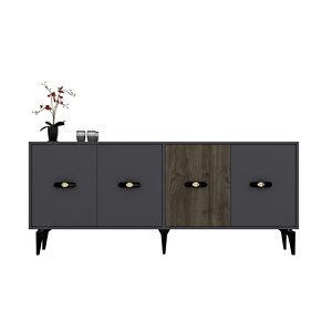 Cherryct 180 Cm Konsol(kx180) Antrasit-Ceviz Ceviz Antrasit