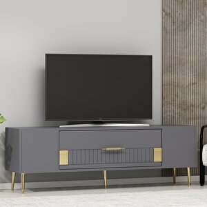 Dekolp4ct Tv Sehpasi Antrasit-Altın Antrasit Gold