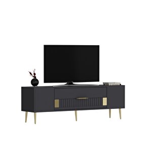 Dekolp4ct Tv Sehpasi Antrasit-Altın