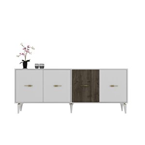 Veryy 180 Cm Konsol (kx180) Beyaz-Ceviz Beyaz - Ceviz