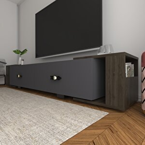 Cherryct Tv Sehpasi Antrasit-Ceviz Antrasit Ceviz