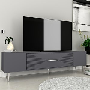 Dekol1ct Tv Sehpasi Antrasit-Gümüş Antrasit Gümüş