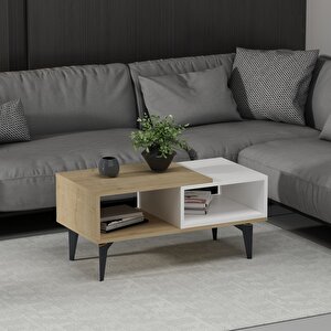 Hiraa 180 Cm Tv Ünitesi, Konsol(kx180) Ve Orta Sehpa Salon Takımı Safirmeşe-Beyaz