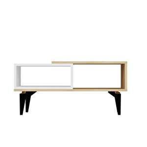 Hiraa 180 Cm Tv Ünitesi, Konsol(kx180) Ve Orta Sehpa Salon Takımı Safirmeşe-Beyaz