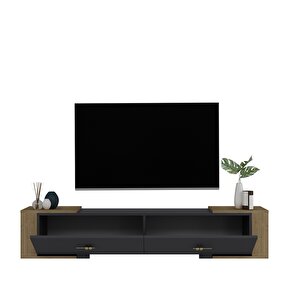 Veryct 180 Cm Konsol (kx180) Ve Tv Sehpası 2'li Salon Takımı Antrasit-Safirmeşe