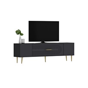 Dekol3ct Tv Sehpasi Antrasit-Altın