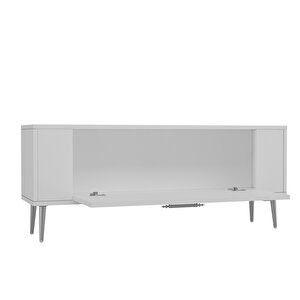 Retrop1ct Tv Sehpasi Beyaz-Gümüş