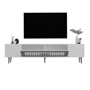 Dekolp3ct Tv Sehpasi Beyaz-Gümüş