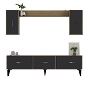 Zeuss 180 Cm Tv Üni̇tesi̇ Takimi Safirmeşe-Antrasit Antrasit-Safirmeşe