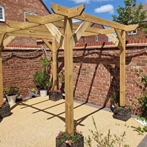 Iahşap Veranda Ahşap Pergole Veranda Kamelya P2 300x400 cm