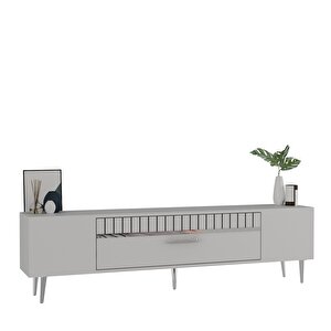 Dekolp1ct Tv Sehpasi Beyaz-Gümüş