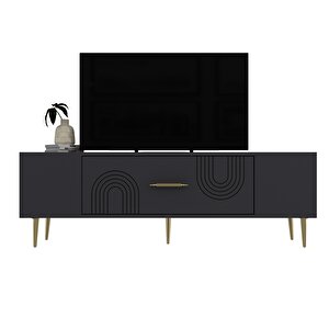 Dekol2ct Tv Sehpasi Antrasit-Altın Antrasit Gold