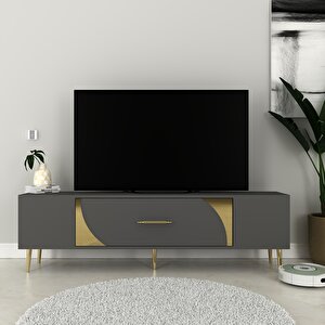 Dekop2ct Tv Sehpasi Antrasit-Altın Altın-Antrasit