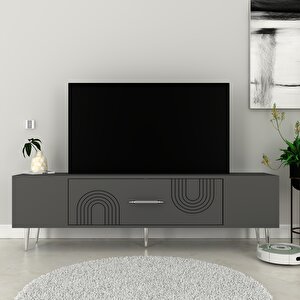 Dekol2ct Tv Sehpasi Antrasit-Gümüş