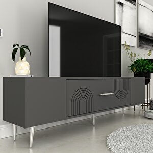 Dekol2ct Tv Sehpasi Antrasit-Gümüş