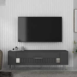 Retrolp4ct Tv Sehpası Antrasit-Gümüş Antrasit Gümüş