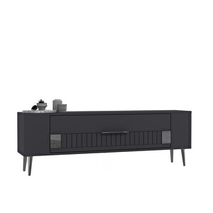 Retrolp4ct Tv Sehpası Antrasit-Gümüş