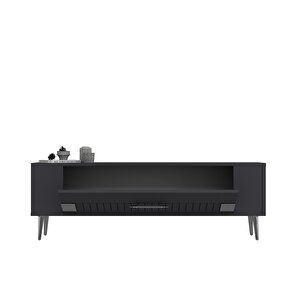 Retrolp4ct Tv Sehpası Antrasit-Gümüş