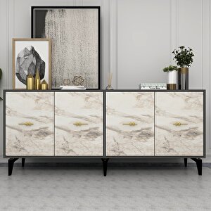 Si̇ntaa 180 Cm  Şömi̇neli̇(b)  Tv Üni̇tesi̇, Konsol(kx180)  Ve Orta Sehpa Salon Takimi Antrasit-Efesmermer