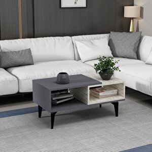 Si̇ntaa 180 Cm  Şömi̇neli̇(b)  Tv Üni̇tesi̇, Konsol(kx180)  Ve Orta Sehpa Salon Takimi Antrasit-Efesmermer