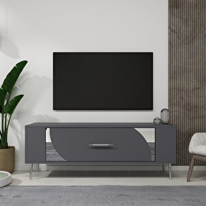 Retrop2ct Tv Sehpası Antrasit-Gümüş Antrasit Gümüş