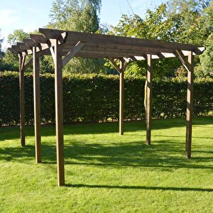 Iahşap Veranda Ahşap Pergole Veranda Kamelya P1 500x300 cm