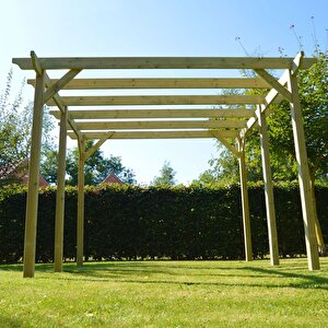 Iahşap Veranda Ahşap Pergole Veranda Kamelya P1 500x300 cm