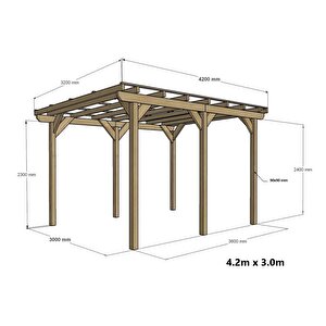 Iahşap Veranda Ahşap Pergole Veranda Kamelya P4