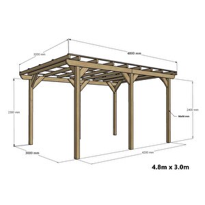 Iahşap Veranda Ahşap Pergole Veranda Kamelya P4