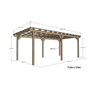 Iahşap Veranda Ahşap Pergole Veranda Kamelya P4