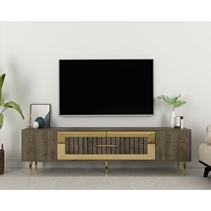 Dekolp3ct Tv Sehpasi Ceviz-Altın Ceviz Gold