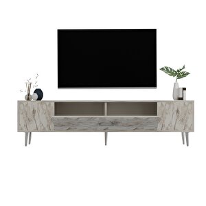 Dekolp2ct Tv Sehpasi Efesmermer-Gümüş