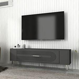 Retrol3ct Tv Sehpası Antrasit-Gümüş Antrasit Gümüş