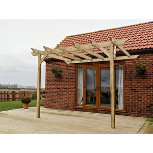 Iahşap Veranda Ahşap Pergole Veranda 300x300 Cm Kamelya P6