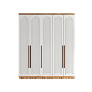 Ücretsiz Montaj Rosa 5 Kapaklı Komple Mdf Gardırop - Elbise Dolabı