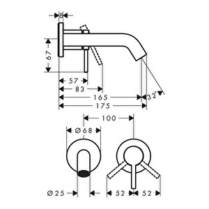 Tecturis S Ankastre Lavabo Bataryası 73350000