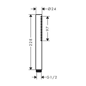 Hansgrohe Pulsify S 100 1 Jet Baton El Duşu Ecosmart+ 24126000
