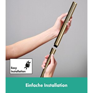 Hansgrohe Pulsify S 100 1 Jet Baton El Duşu Mat Bronz Ecosmart+ 24126140