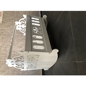 Ahşap Sallanan Anne Yanı Beşik, Beyaz