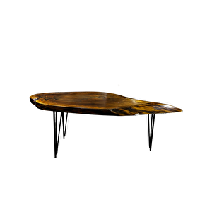 Ceviz Balık Ahşap Sehpa 130x55x50cm