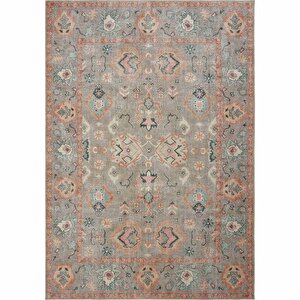 Private Renkli Eskitme Halı Etnik Desenli Otantik Şönil Halı Yıkanabilir Salon Halısı 150x230 cm