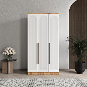Ücretsiz Montaj Rosa 3 Kapaklı Komple Mdf Gardırop - Elbise Dolabı
