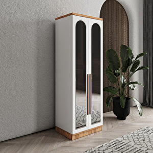 Ücretsiz Montaj Rosa 2 Kapaklı Aynalı Komple Mdf Gardırop - Elbise Dolabı