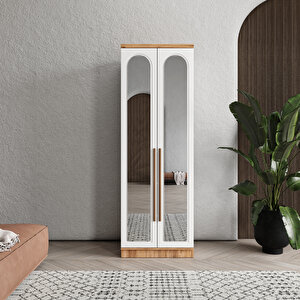 Ücretsiz Montaj Rosa 2 Kapaklı Aynalı Komple Mdf Gardırop - Elbise Dolabı