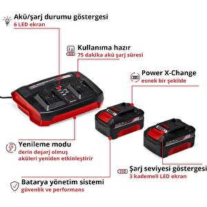 2x4,0ah & Twincharger Kit Akü & Şarj Cihazı