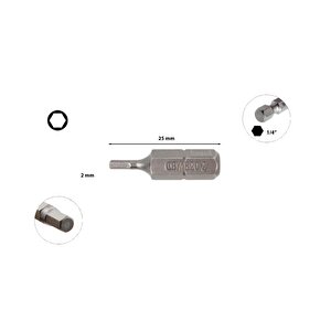 2 X 25 Mm Bits Allen (alyan) Uç Cb/1820