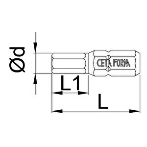 Ceta Form 2 X 25 Mm Bits Allen (alyan) Uç Cb/1820