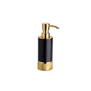 Tezgah Üstü Sıvı Sabunluk 250 Ml Gold-siyah Renk 190x60x93 Mm
