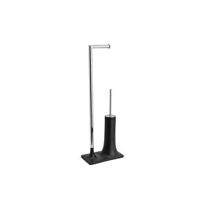 Banyo Hareketli Wc Set Siyah-krom Renk 718x141x246 Mm